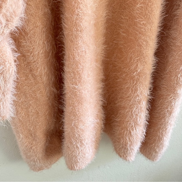 Womens Vagabond Pink Fuzzy Maxi Cardigan S - Picture 7 of 7